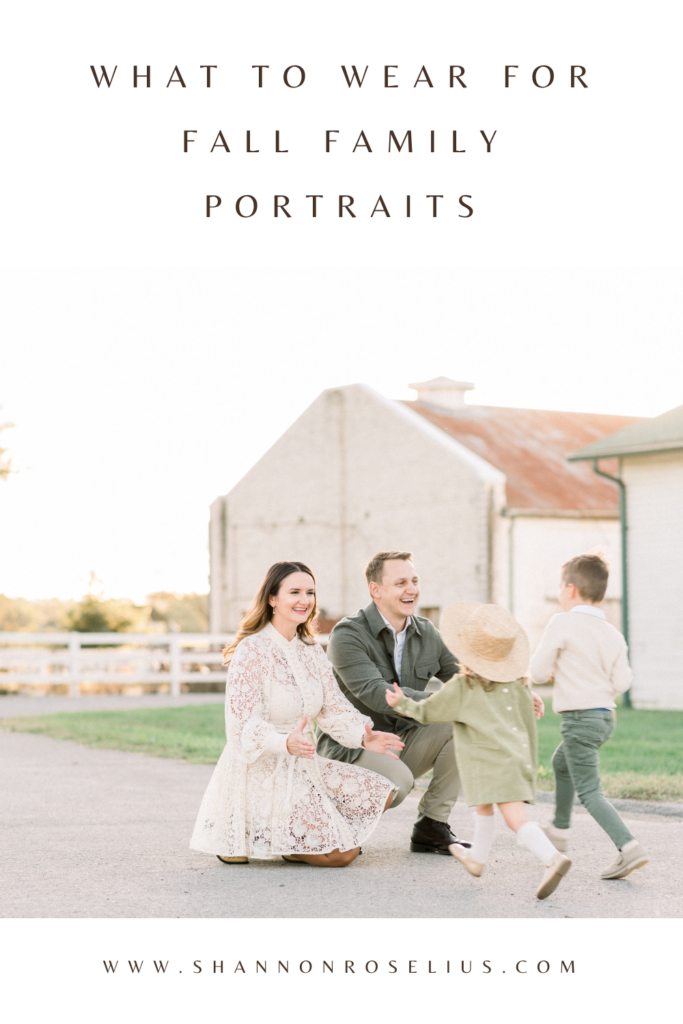 what to wear for fall family portraits green and neutral outfit inspiration